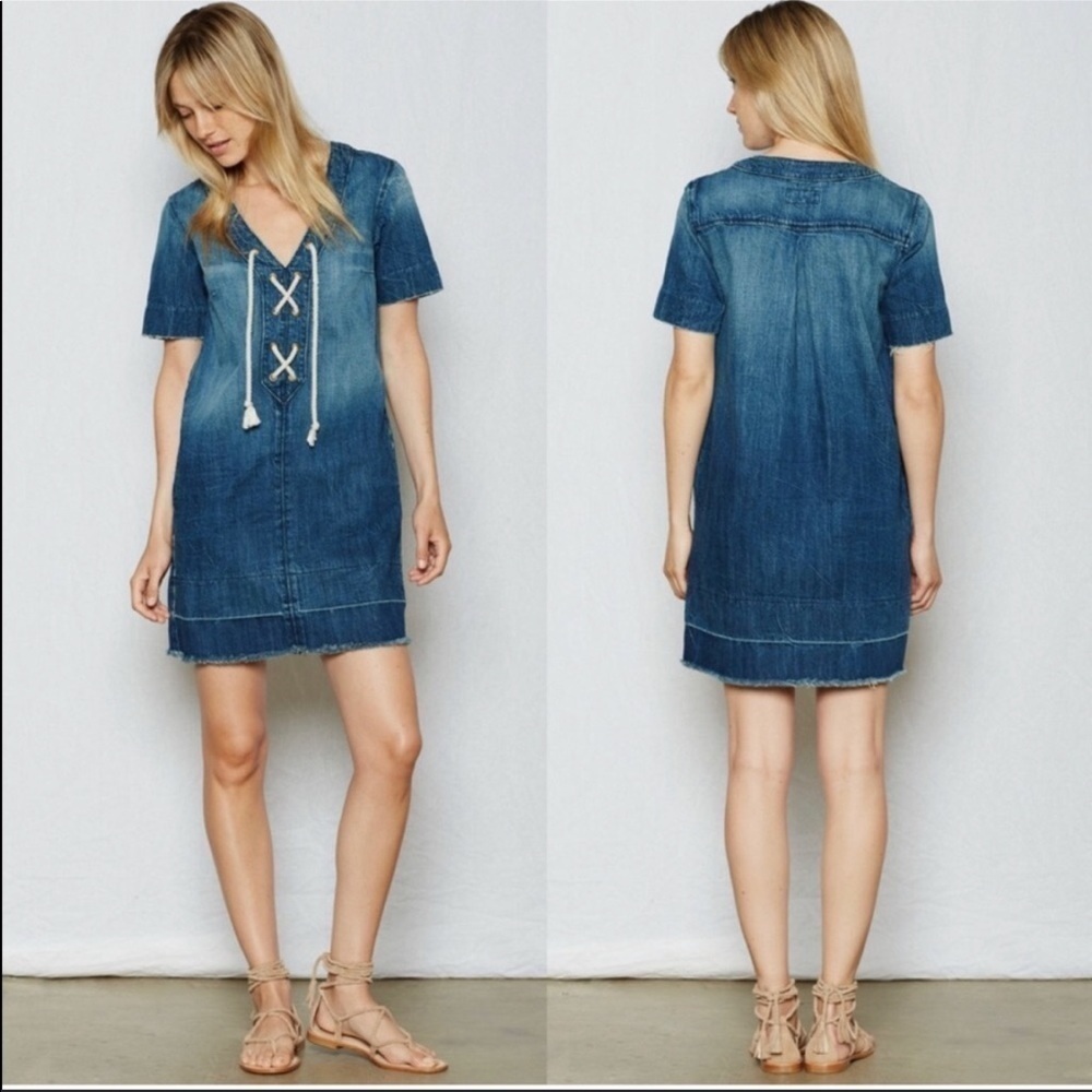 Current/Elliott denim Mini dresses Boho Bohemian